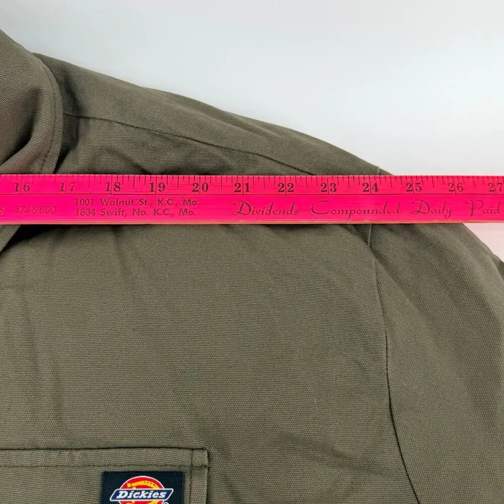 Dickies Flannel Lined Duck Shirt Jacket Men's 5XL Heritage Workwear Big Tall